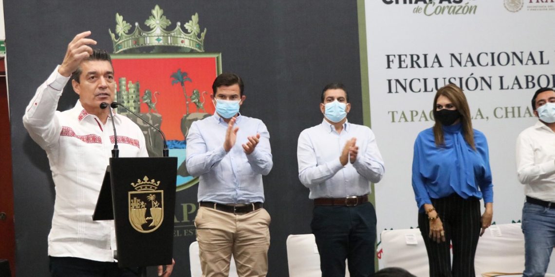 Rutilio Escandón inaugura Feria Nacional del Empleo para Jóvenes e Inclusión Laboral 2021, en Tapachula