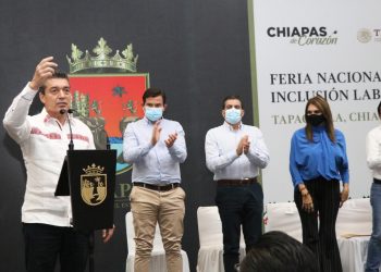 Rutilio Escandón inaugura Feria Nacional del Empleo para Jóvenes e Inclusión Laboral 2021, en Tapachula