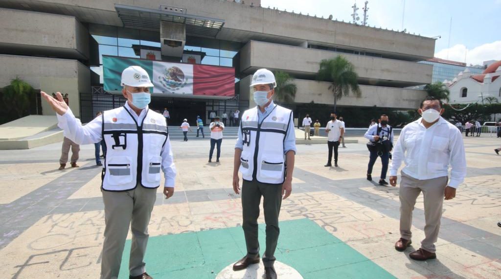 Rutilio Escandón encabeza Segundo Simulacro Nacional 2021, desde Palacio de Gobierno