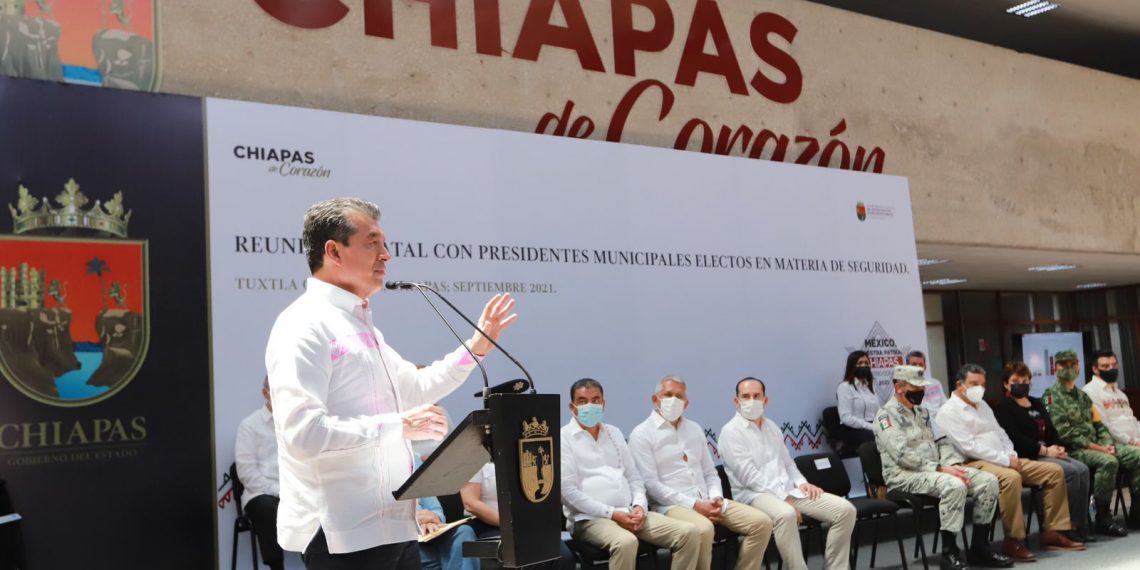 Rutilio Escandón encabeza reunión en materia de seguridad con alcaldesas y alcaldes electos