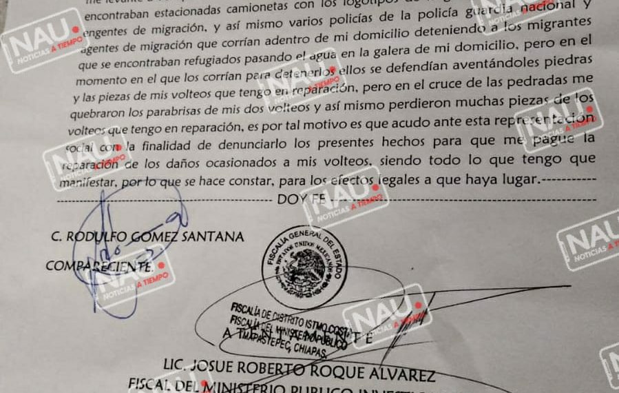 Piden a Guardia Nacional e INAMI paguen daños a una casa.