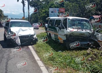 Cuatro lesionados deja accidente.