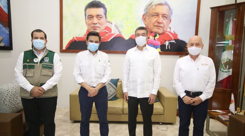 Rutilio Escandón se reunió con el director general del IMSS, Zoé Robledo