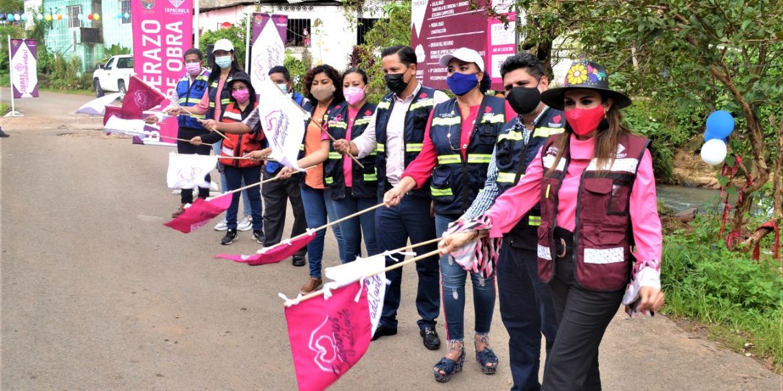 DAN BANDERAZO A NUEVAS OBRAS QUE MEJORARÁN LA SEGURIDAD Y MOVILIDAD EN LA ZONA NORTE DE TAPACHULA