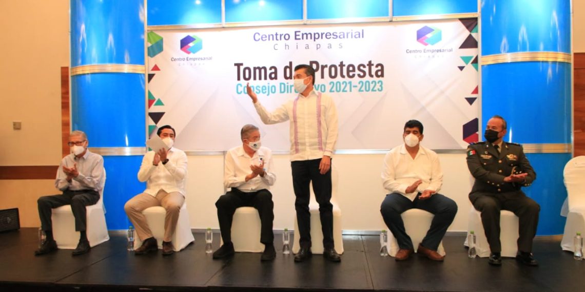 Junto al sector empresarial, impulsamos el progreso de Chiapas: Rutilio Escandón