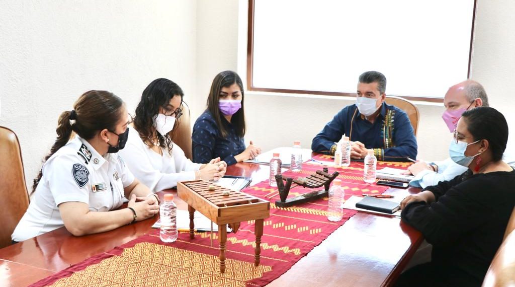 Rutilio Escandón se reúne con el representante de la UNODC en México, Kristian Hölge