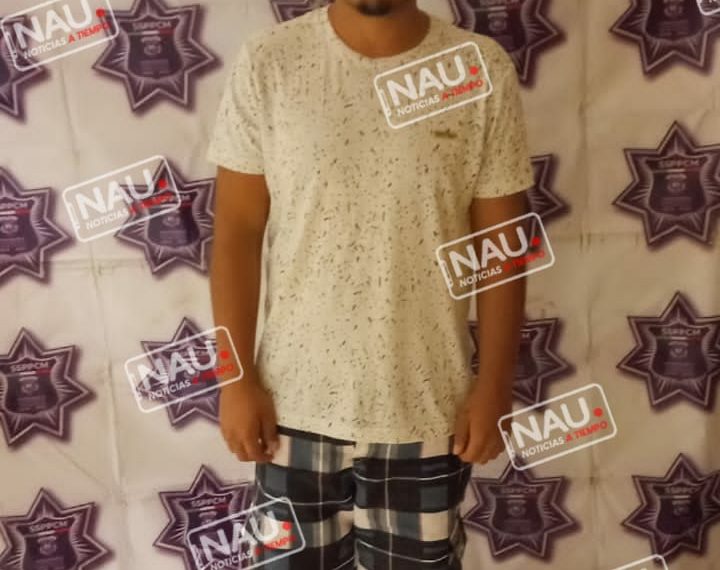 Detienen a sujeto por violencia familiar.