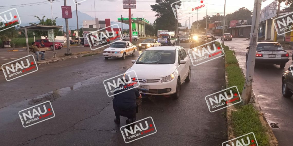 Ciclista fue atropellado.