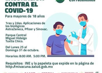 Hoy llega la Caravana de la Salud y Semana de Vacunación anticovid al parque central