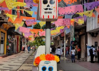 SANITIZAN Y ADORNAN EL SENDERO PEATONAL DEL CENTRO DE TAPACHULA