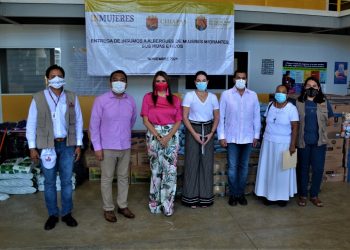 ENTREGAN INSUMOS A ALBERGUES DE MUJERES MIGRANTES DE TAPACHULA