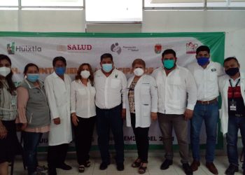 El Presidente Municipal Carlos Eduardo Salazar Gam; acudió a la integración de Comités Municipales de Salud Distrito VII en Huixtla
