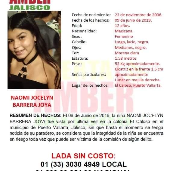 Menor que tenía alerta Amber fue localizada en Tapachula.