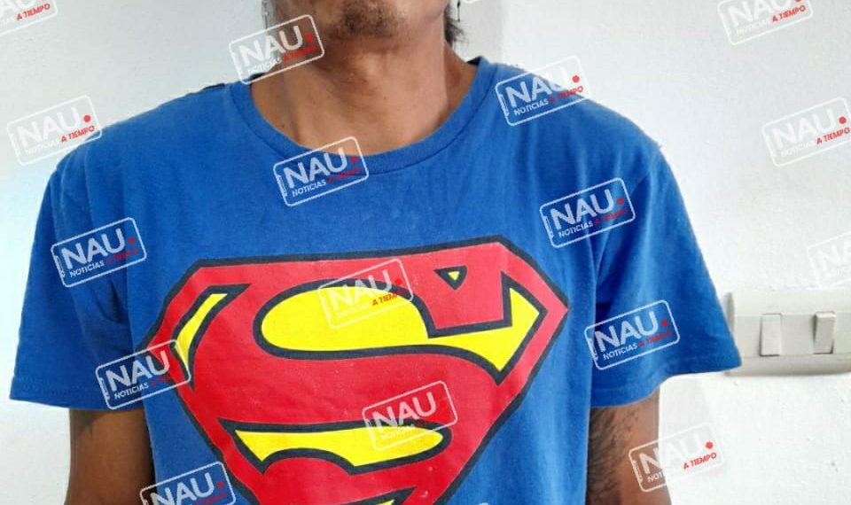 Presunto asaltante detenido con cuchillo en Motozintla.