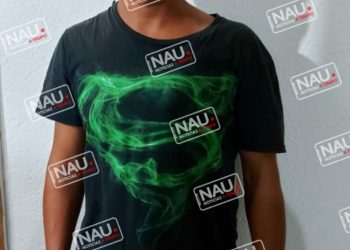 Detienen a sujeto que llevaba cuchillo.