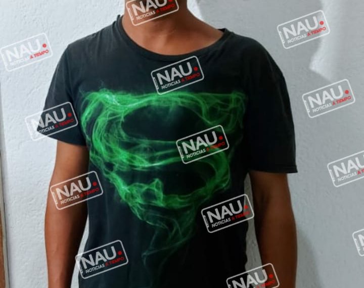 Detienen a sujeto que llevaba cuchillo.