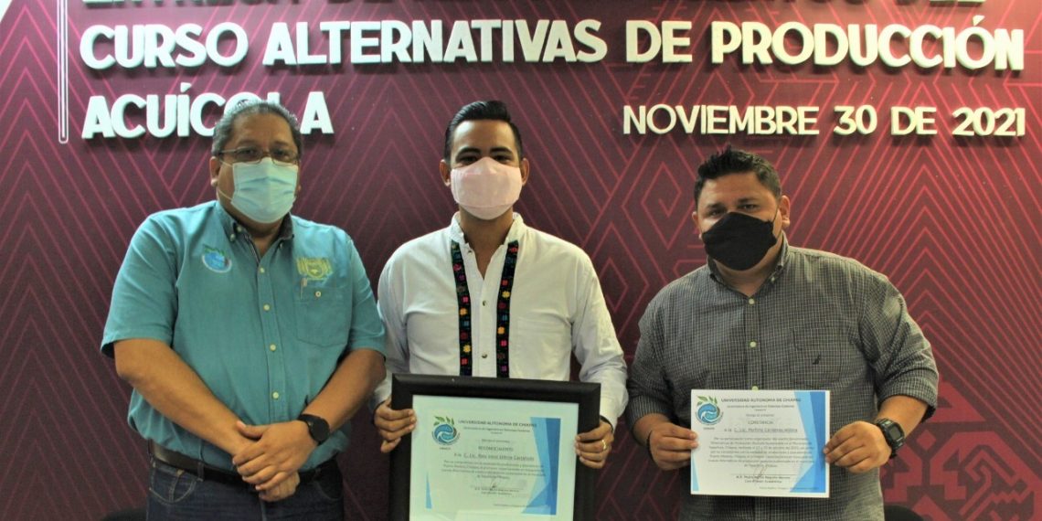 ENTREGAN RECONOCIMIENTOS A PARTICIPANTES DE CURSO ACUÍCOLA EN PUERTO MADERO