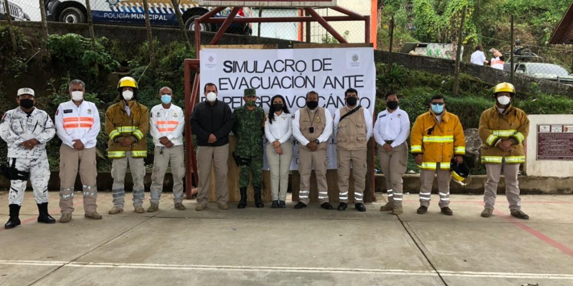 PC DE TAPACHULA PARTICIPA EN SIMULACRO DE EVACUACIÓN POR ERUPCIÓN DEL TACANÁ