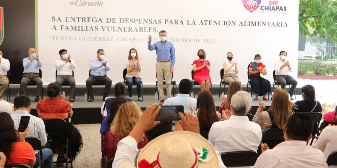 Rutilio Escandón encabeza la Quinta Entrega de Apoyos Alimentarios a Familias Vulnerables