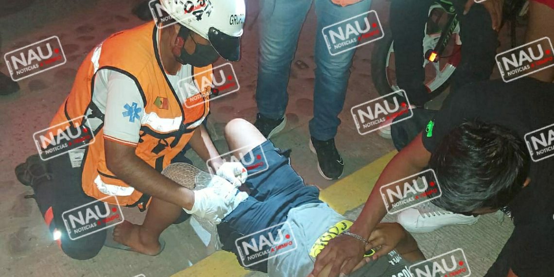 Joven lesionado al caer de bicicleta en Milenio.