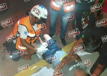 Joven lesionado al caer de bicicleta en Milenio.