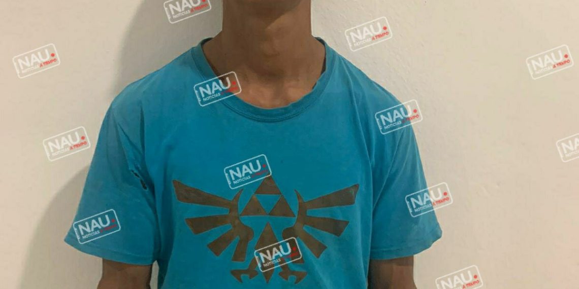 Detiene a sujeto con cuchillo y marihuana en Cafetales de Tapachula.