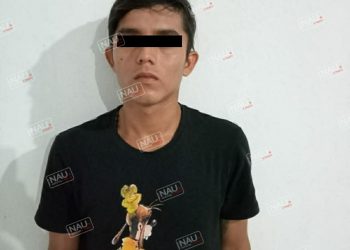 Detienen a sujeto con cuchillo