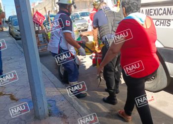 Cae un señor de la 3 edad de tres metros de altura.