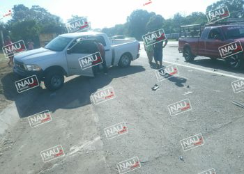 Solo daño deja un accidente a la altura del Ejido Poste Rojo de Tapachula.