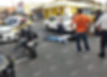 Motociclista lesionado