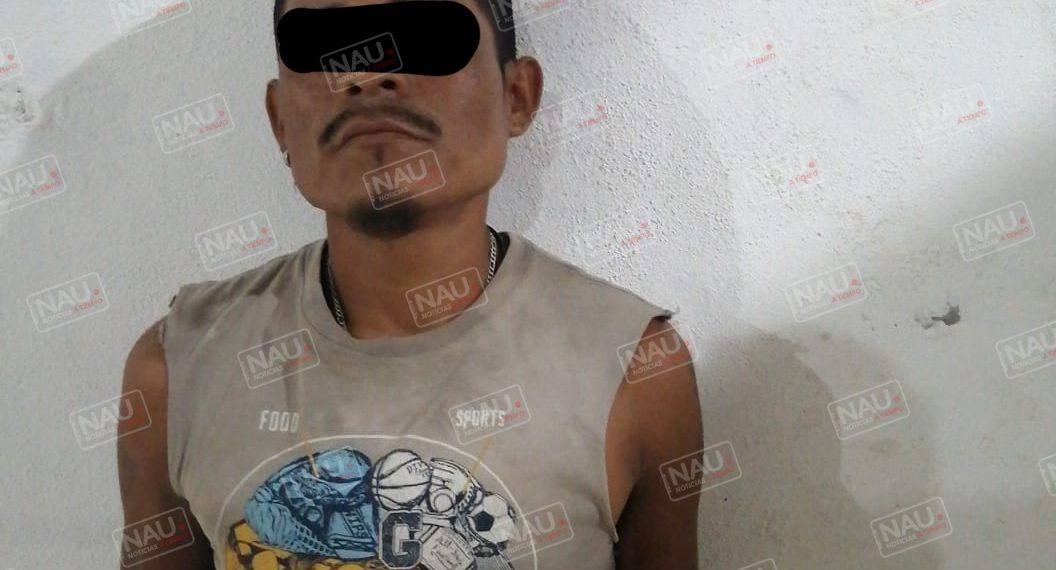 Detienen a sujeto que portaba un cuchillo en Tuxtla Chico