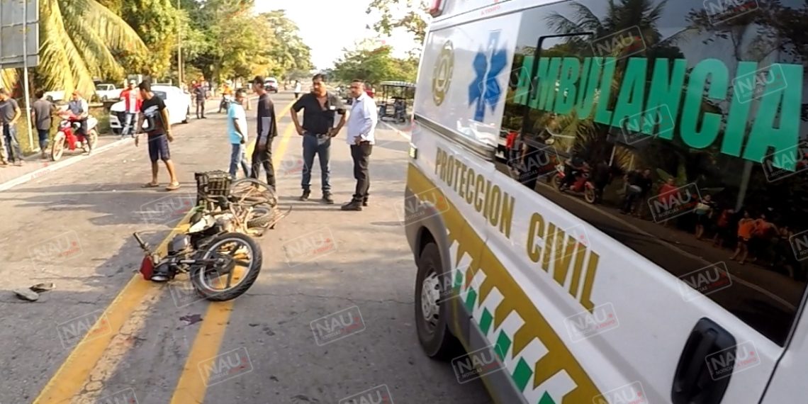 Ciclista y Motociclista Lesionado