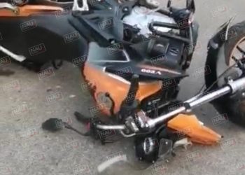 Ebrio motociclista atropella a peatón
