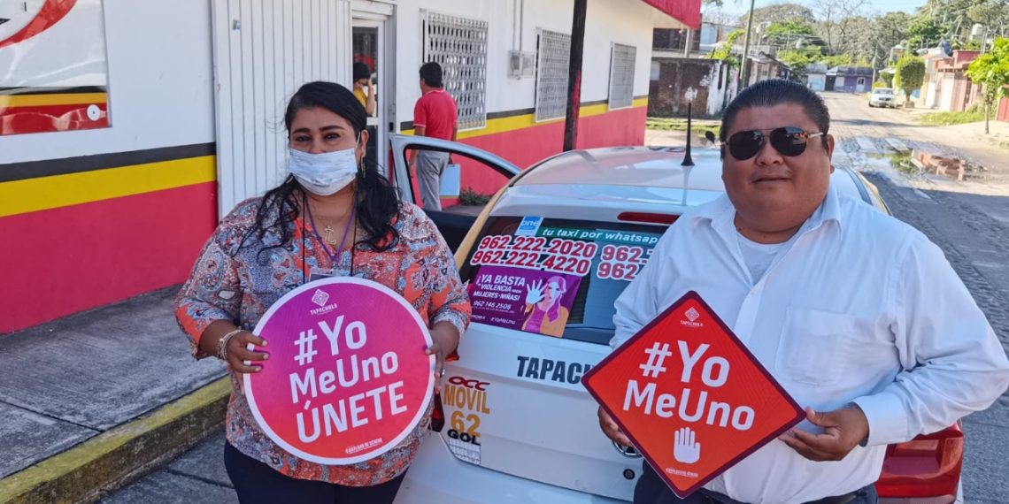 FORTALECEN CAMPAÑA CONTRA VIOLENCIA HACIA LAS MUJERES EN EL TRANSPORTE PÚBLICO DE TAPACHULA