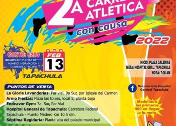 Organizan 2ª. Carrera Atlética Con Causa 2022, Para Recaudar Recursos Económicos