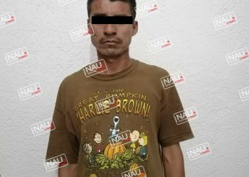 En Huixtla detienen a sujeto con cuchillo.