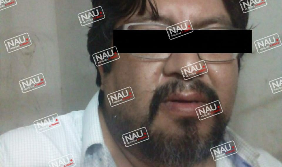 Detienen a sujeto que amenazaba con una pistola de gas comprimido en una cantina en Huehuetán.