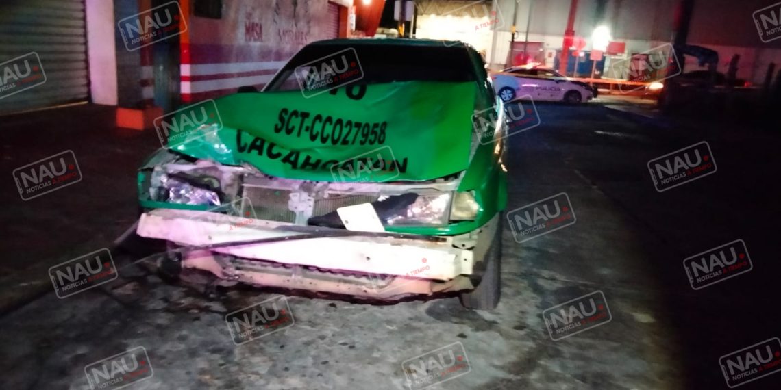 Muere motociclista al ser impactado por taxista