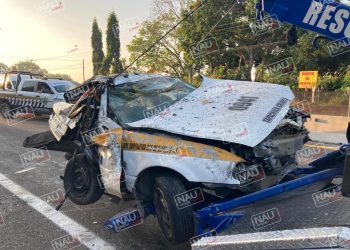 Tres lesinados deja accidente en la carretera costera