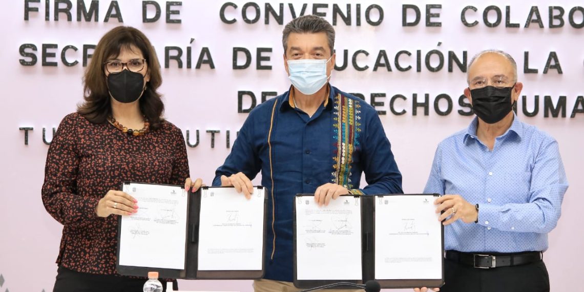 Firman convenio para la formación docente con perspectiva de derechos humanos