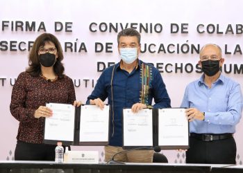 Firman convenio para la formación docente con perspectiva de derechos humanos