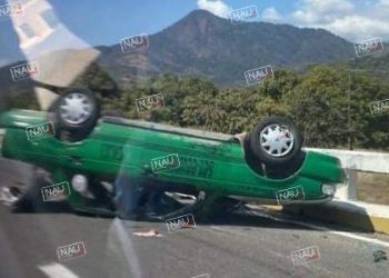 4 lesionados deja accidente.