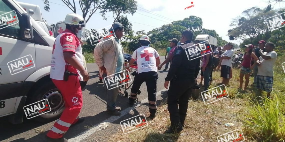 Dos lesionados deja choque de motocicleta