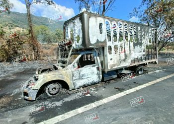 Se incendia camión de tres toneladas de caja seca.