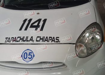 Taxi fue robado con violencia en la zona media de Tapachula