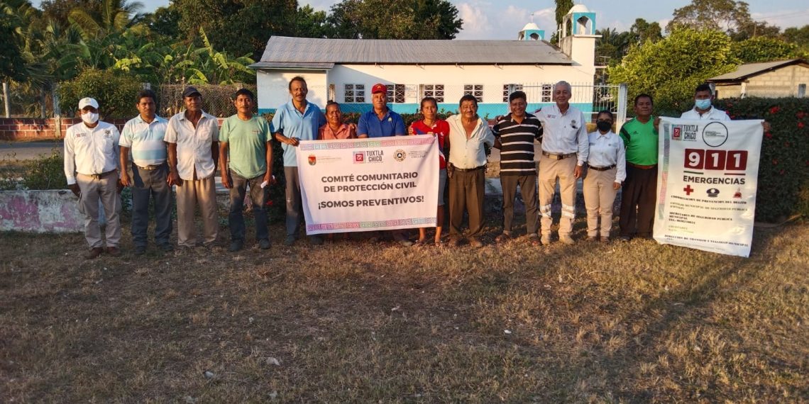 Fortalecen a los Comités de Prevención y Participación Ciudadana de Protección Civil en Tuxtla Chico