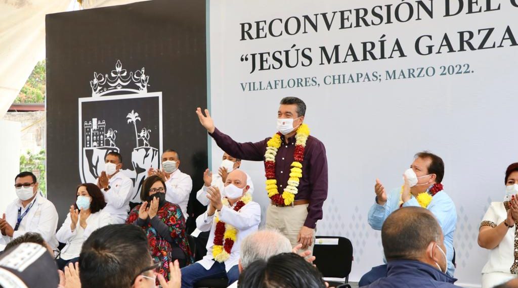 Atestigua Gobernador Equipamiento y remodelación del Centro de Salud del ejido Jesús María Garza, en Villaflores