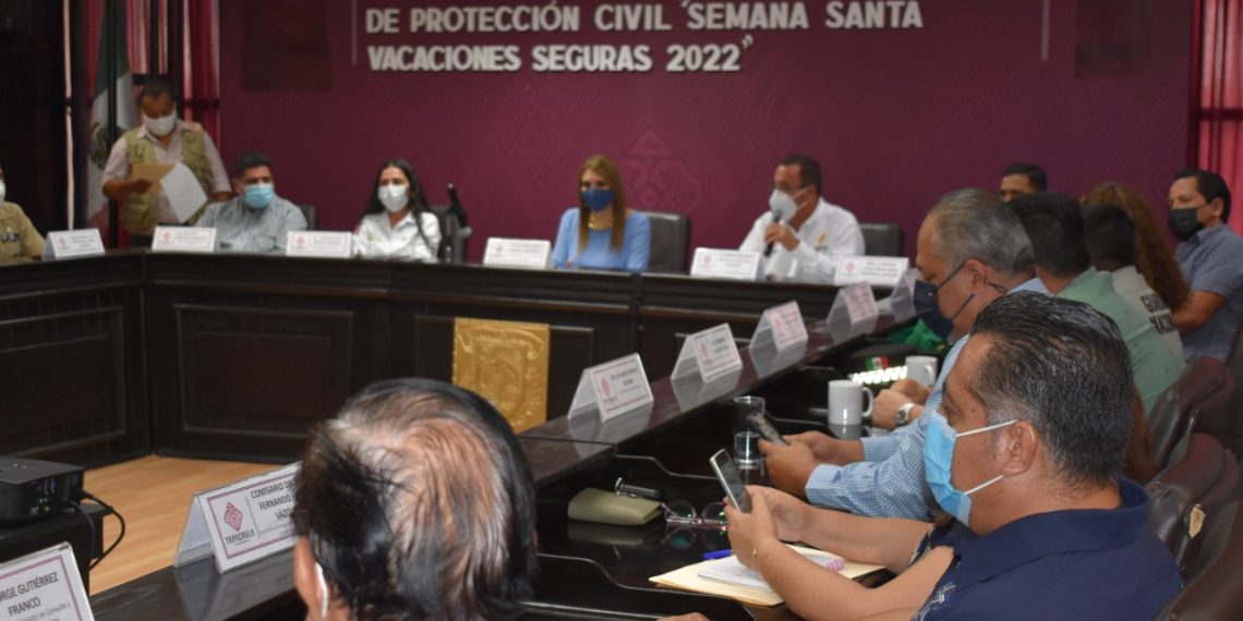 PRESENTAN PLAN ESPECÍFICO DE PROTECCIÓN CIVIL SEMANA SANTA, VACACIONES SEGURAS 2022 EN TAPACHULA