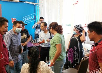 Autoridades y pobladores trabajan en conjunto para resolver el problema del puente denominado”Tizate”.