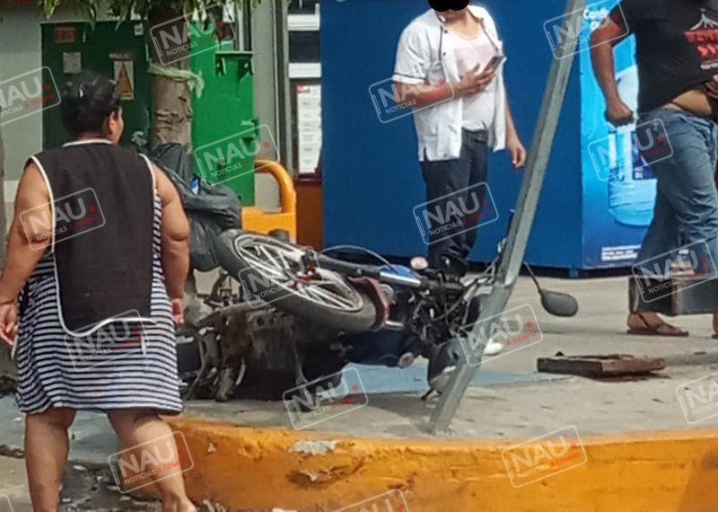 Se lesionó en accidente de motocicleta